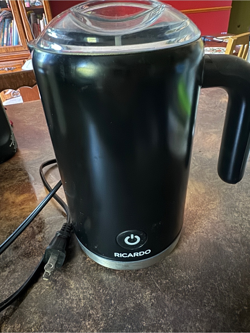 Black Electric Milk Frother and Steamer